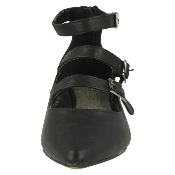 Spot On Ladies Spot On Buckle Detail Flats