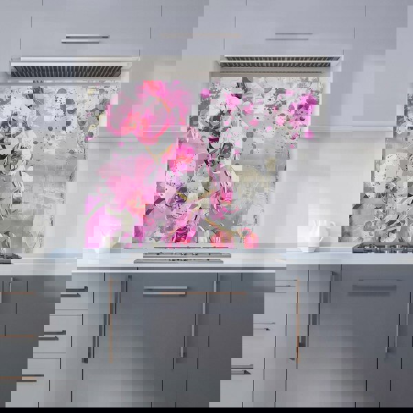 Warren Reed - Designer Orchids Splashart Kitchen Splashback