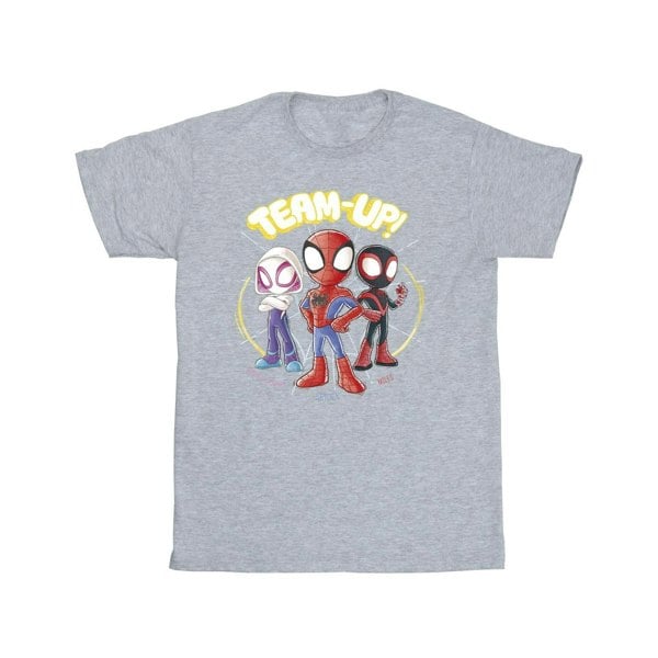 Marvel Boys Spidey And His Amazing Friends Sketch T-Shirt - Sports Grey