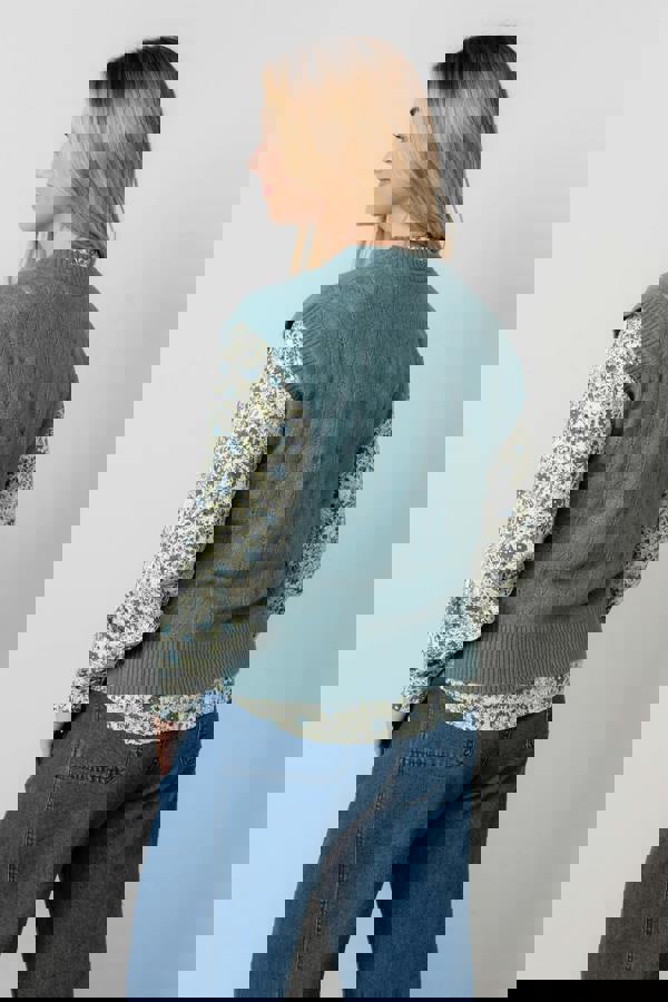 Lily & Me Wallace Pointelle Knit Tank Sea Mist