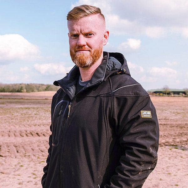 Trade Hooded Softshell Jacket JCB Workwear