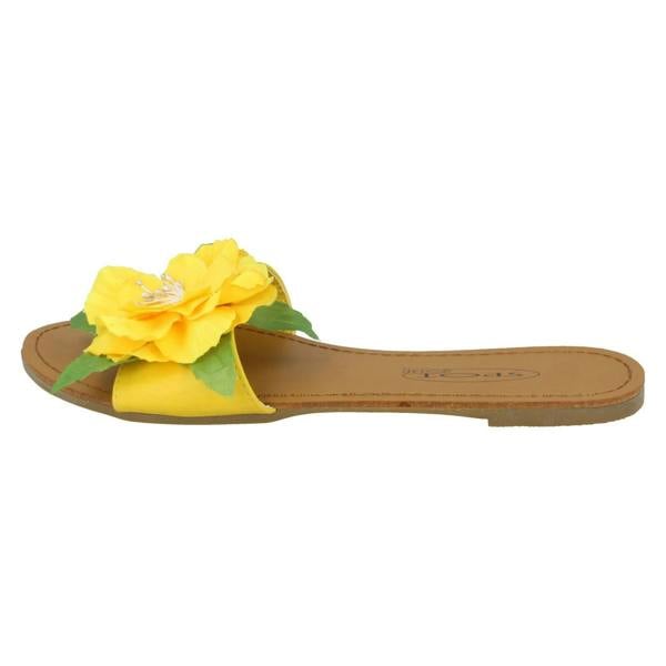 Spot On Ladies Spot On Flower Detail Sandals