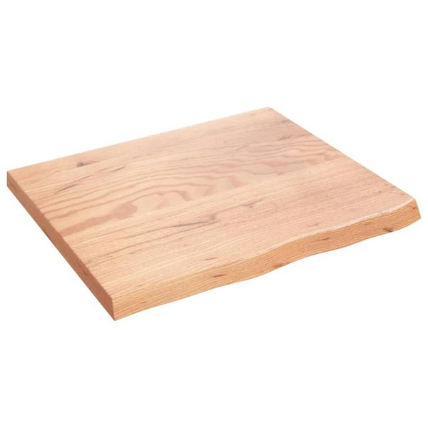 Berkfield Wall Shelf Light Brown 60x50x4 cm Treated Solid Wood Oak