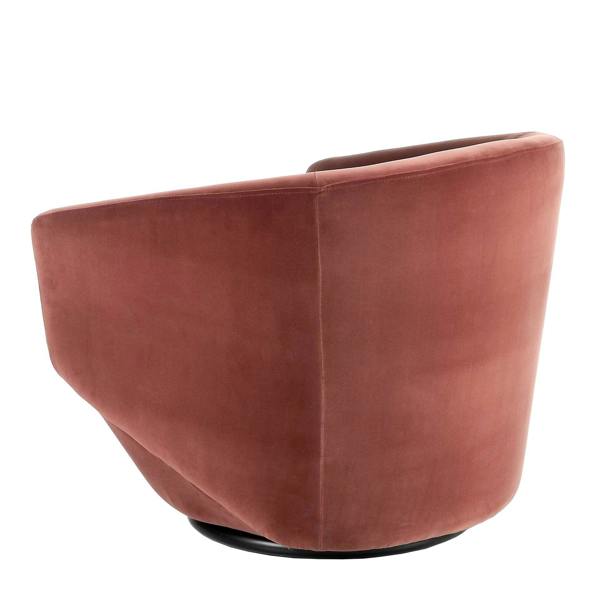 Angel Cerdá Peach velvet swivel armchair 5041