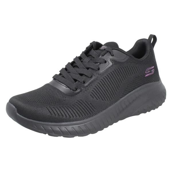 Skechers Ladies Skechers Bobs Memory Foam Vegan Trainers 117209 Face Off