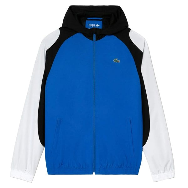 Lacoste Mens Sport Colour Block Tennis Jacket - White/Blue/Black