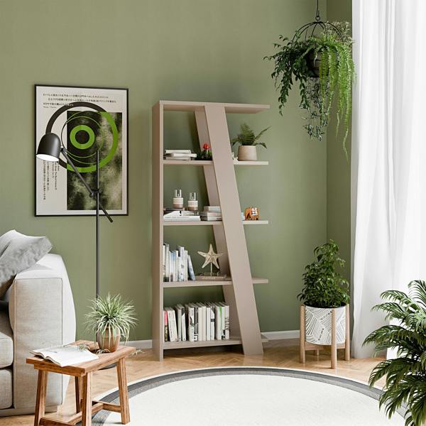 Furniture To Go Natta 5-Tier Shelving Unit in Taupe