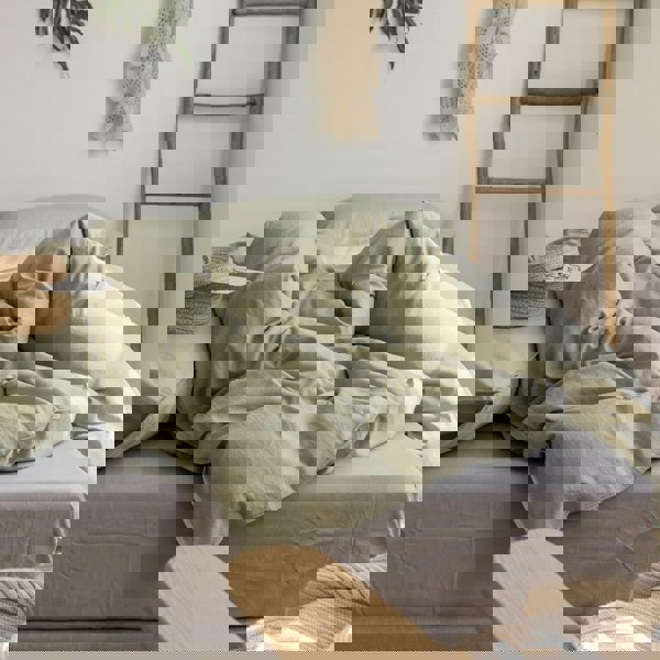 ST214 Linen Duvet Cover + Bed Sheet + 2 Pillowcases, King-Weilai Concept-Weilai Concept