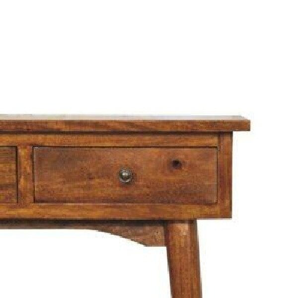Wyld Haus Olbia Mini Chestnut Mango Wood Hallway Console Table 2 Drawers