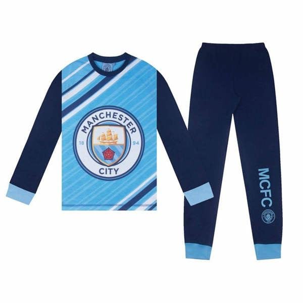 Manchester City FC Man City Boys Long Pyjamas Sky Blue - Master, Clothing, Sports, Gift