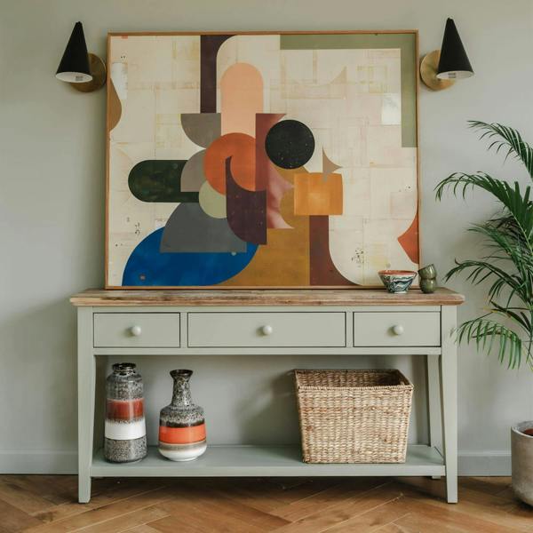 Statement Furniture Florence Console Table with 3 Drawers and Shelf. Hallway Slimline Storage