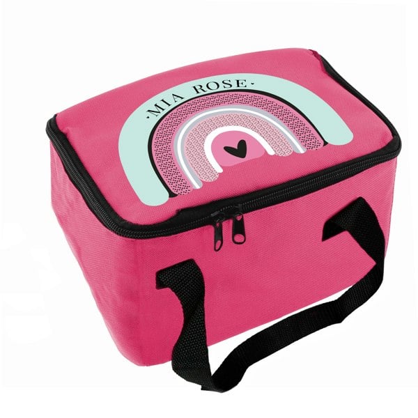 Personalised Memento Company Personalised Rainbow Pink Lunch Bag