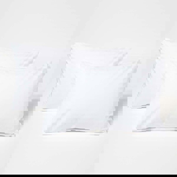 HOMESCAPES Crisp & Cool 200 TC Egyptian Cotton Percale Kids' Pillowcases – 40 x 60 cm, 2 Pack