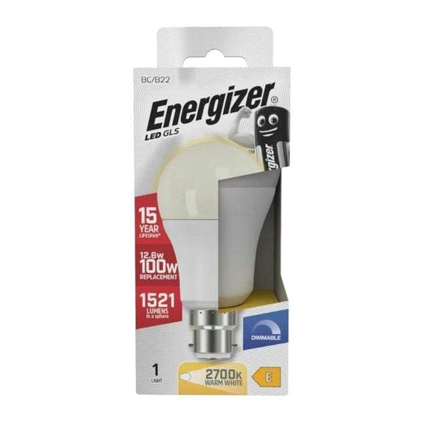 Energizer BC / B22 LED GLS Bulb - White - 