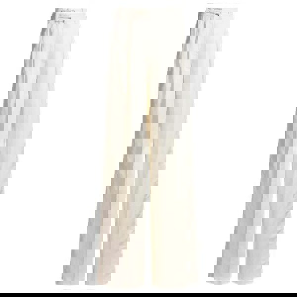 Boss Womens Taualy-W Wide Leg Relaxed Fit Trousers - White