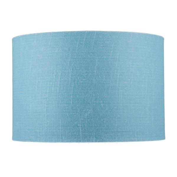 Designer Ocean Current Blue Textured Linen Fabric Circular Lamp Shade Image 5