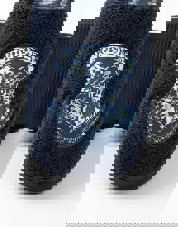 Harry Potter Womens Blue Hogwarts Mule Slippers