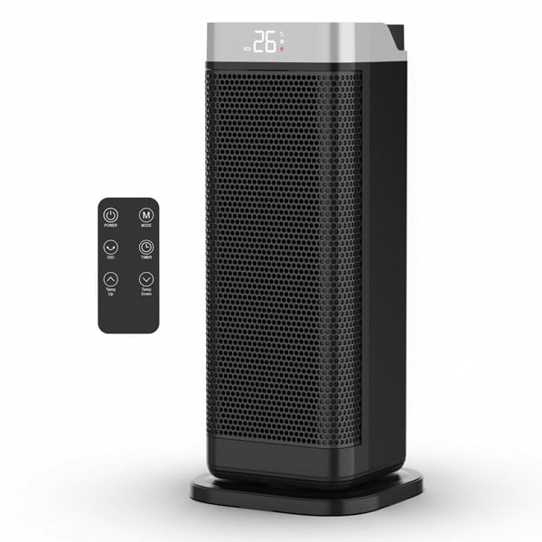 Air Pro Portable Electric Space Heater 17" - Remote Control - LED Display 1-12HR Timer