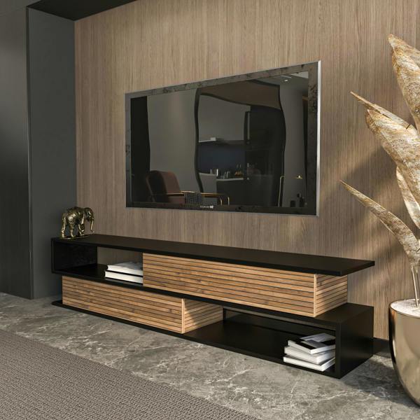 Decorotika Cortez Modern Tv Stand Tv Unit TV Cabinet for Tv's up to 72"