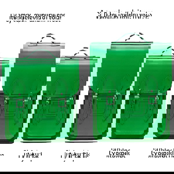 Green Leather City Backpack - Backpack - Zatchels