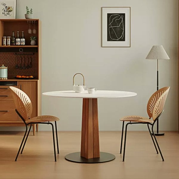 Percival White Round Dining Table-Rit Concept-Rit Concept