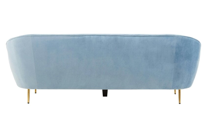 Fifty Five South Yasmeen 3 Seat Aqua Blue Velvet Sofa