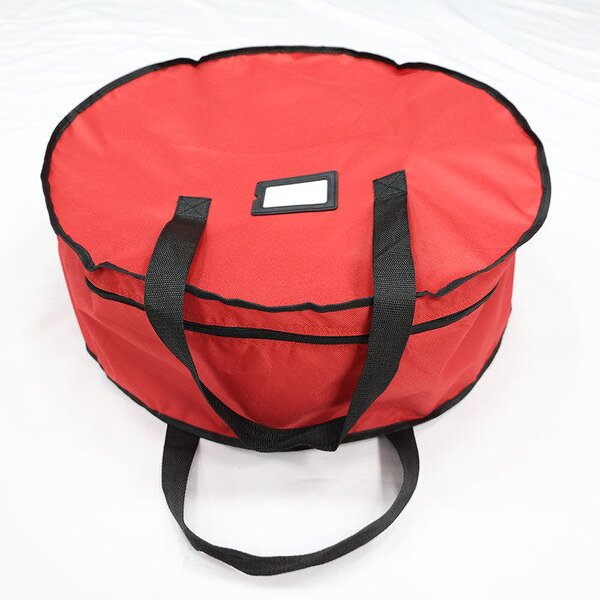 Outdoor Living Christmas Xmas Wreath Decoration Zip Up Sack Fabric Storage Bag
