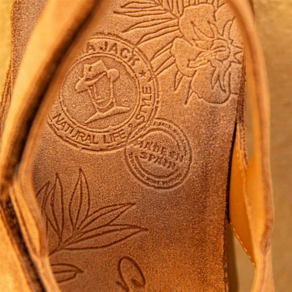 Panama Jack Women's Wedge Bark Brown Suede Leather Sandals - Selma B10