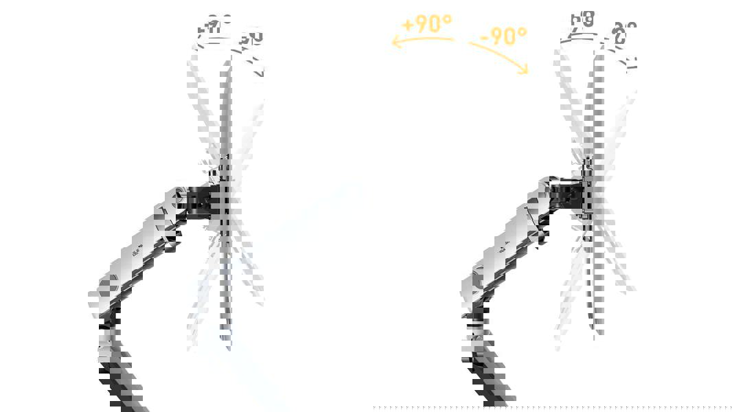 Durable SELECT PLUS Dual Arm Monitor Mount Desk Clamp for 2 Screens | 17 - 32"