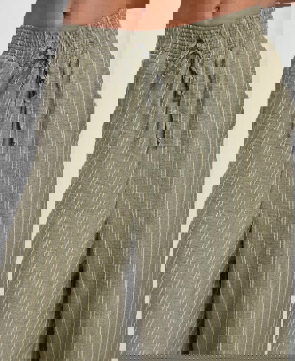 Needs No Label Khaki Stripe Wide Leg Trousers