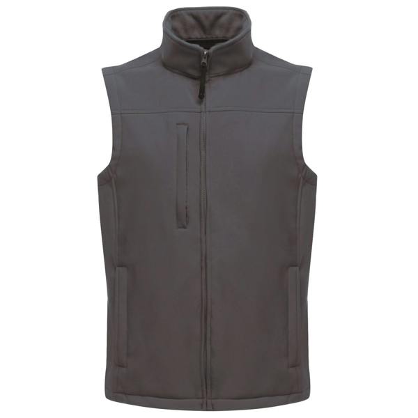 Regatta Mens Flux Softshell Bodywarmer / Sleeveless Jacket (Water Repellent & Wind Resistant) - Seal Grey/Seal Grey - 