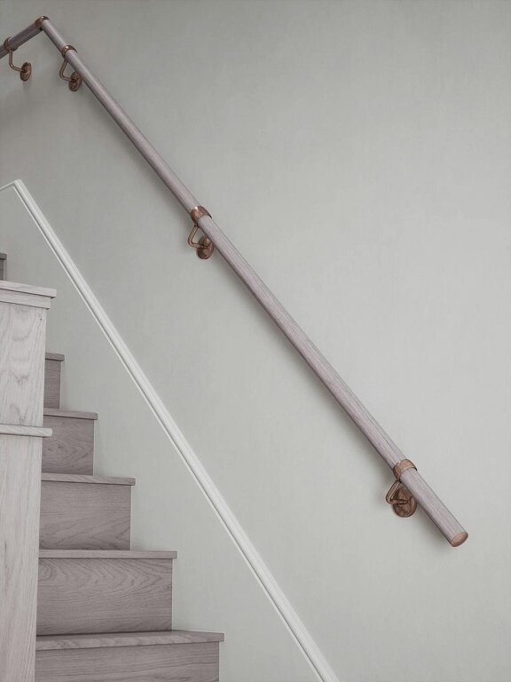 Handrails Direct Pattingham Grey Wood Quarter Landing Handrail