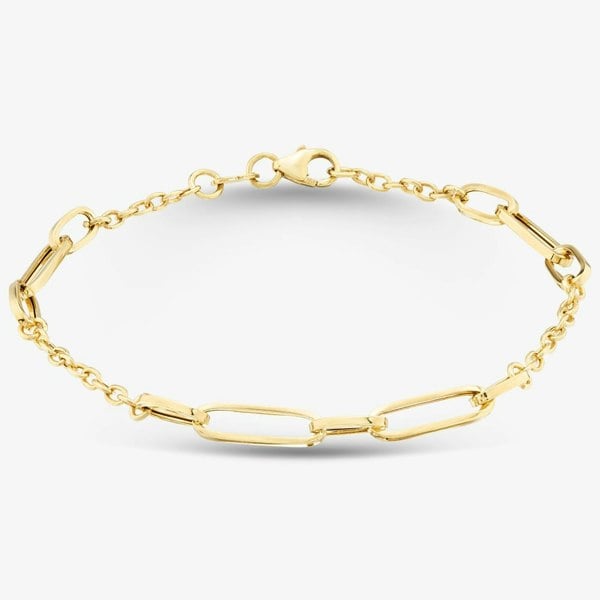 T. H. Baker 9ct Yellow Gold Paperlink Chain Bracelet 1.20.0492