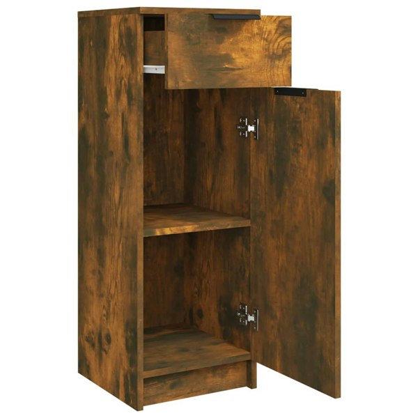 Berkfield Bathroom Cabinet Smoked Oak 32x34x90 cm Engineered Wood