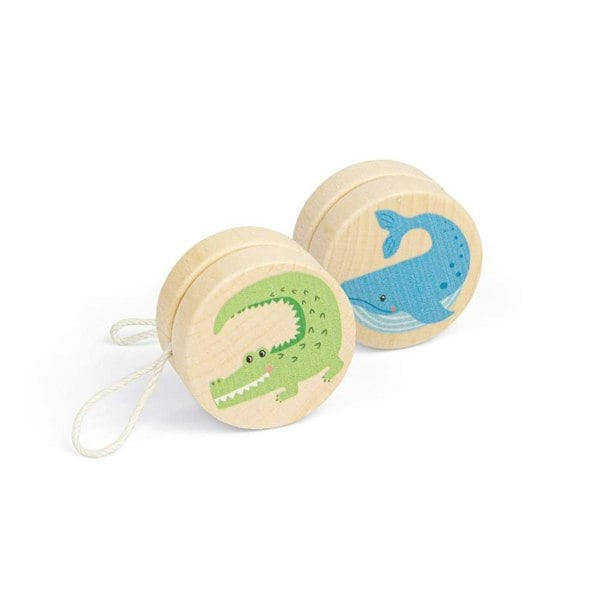 Bigjigs Toys Wildlife Yo-Yos - Whale, Croc (Pk 2)