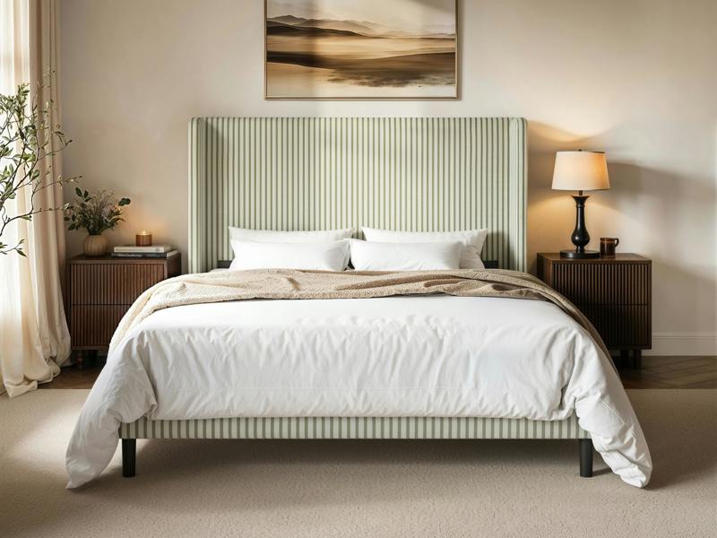 SOLACE+CO Jovanna Bed with Winged Headboard