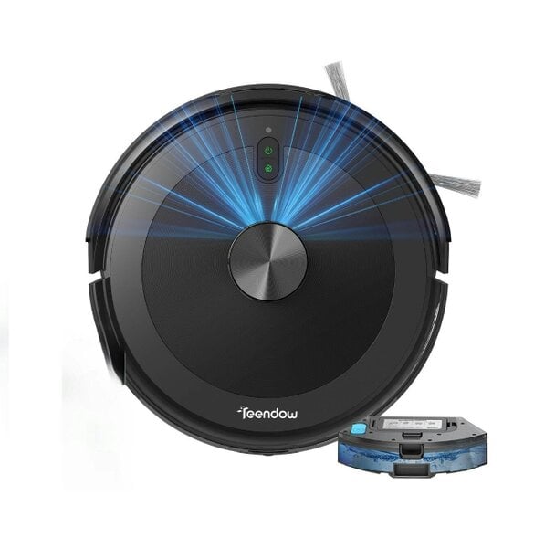 Teendow Robot vacuum cleaner with automatic suction station: 3000Pa suction power, pet friendly (D10S)