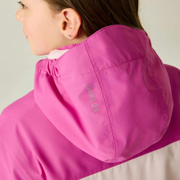 Dare 2B Childrens/Kids Piste Two Tone Ski Jacket - Extreme Pink - 