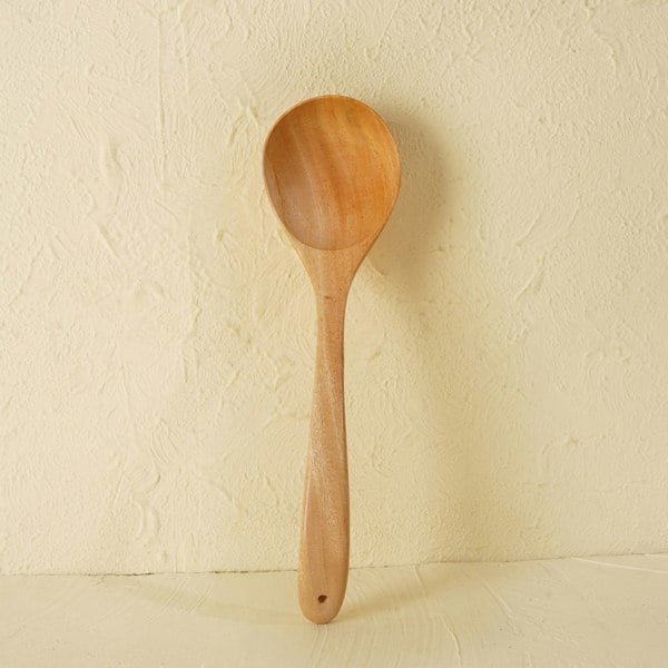 Mahogany wooden ladle premium sustainable serving spoon kitchen