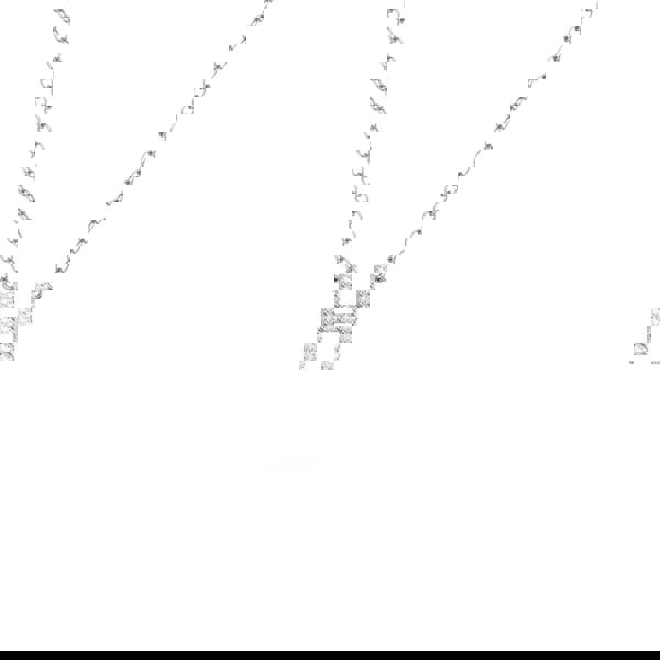 Say It With Dainty CZ Block Initial Necklace - Sterling Silver