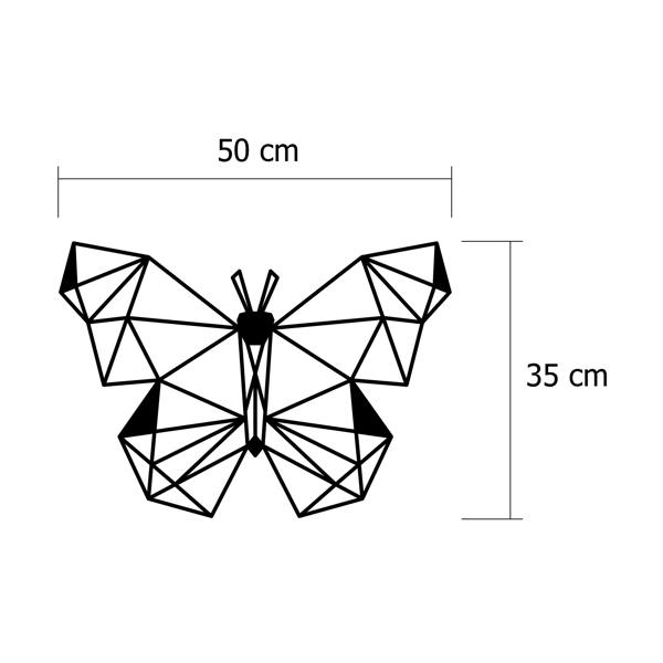 Decortie Modern Metal Wall Art Butterfly Theme Home Ornament Decorative Minimalist Design Hanging Wall Sculpture, Black
