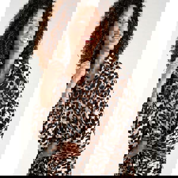 Blue Vanilla Leopard Printed Shirt Set