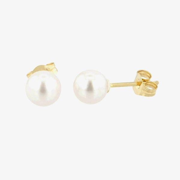 T. H. Baker 9ct 5.5 x 6mm Akoya Pearl Stud Earrings EOZ106CM