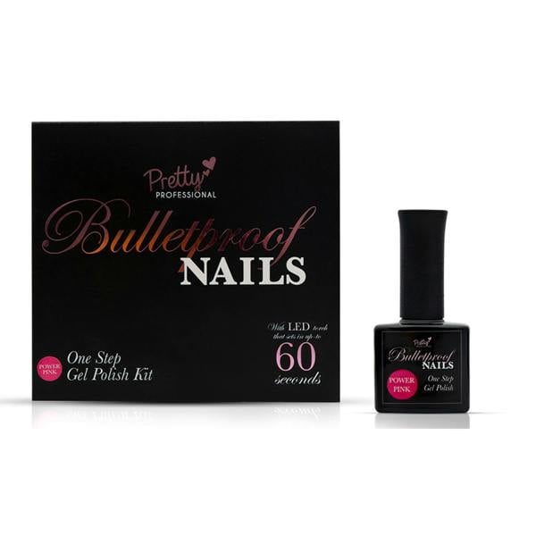 Aquarius Pretty Professional Bulletproof Nails Gel Polish Kit Power Pink UV LED Cure