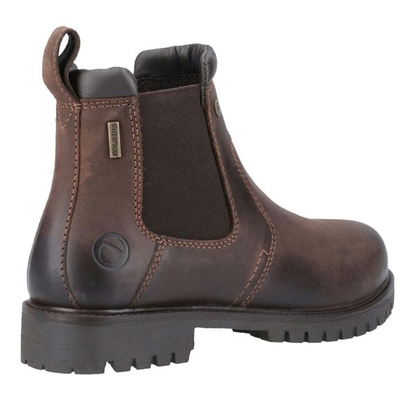 Cotswold Pamington Leather Women's Brown Flat Chelsea Boots