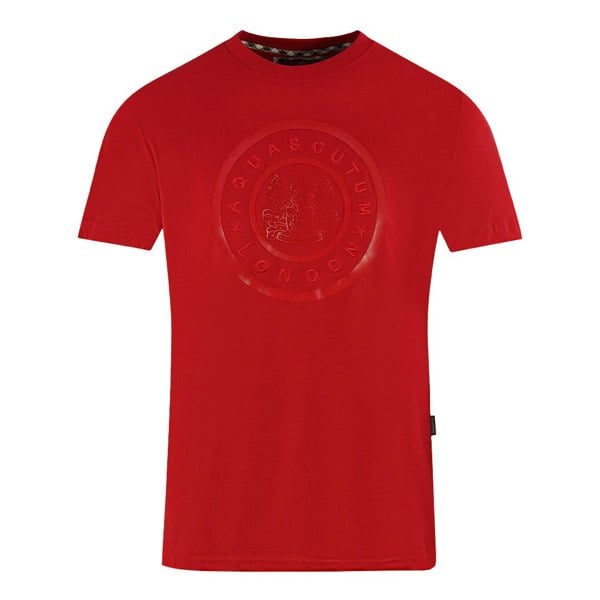 Aquascutum London Circle Logo T-Shirt - Red