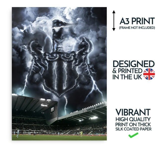 NotNiceThings Newcastle United Magic Poster - Augmented Reality Art