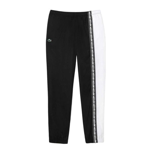Lacoste Mens Colour Block Tracksuit Bottoms - Black/White - 