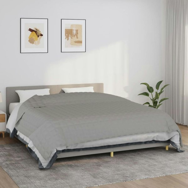 Berkfield Weighted Blanket Grey 220x260 cm 15 kg Fabric