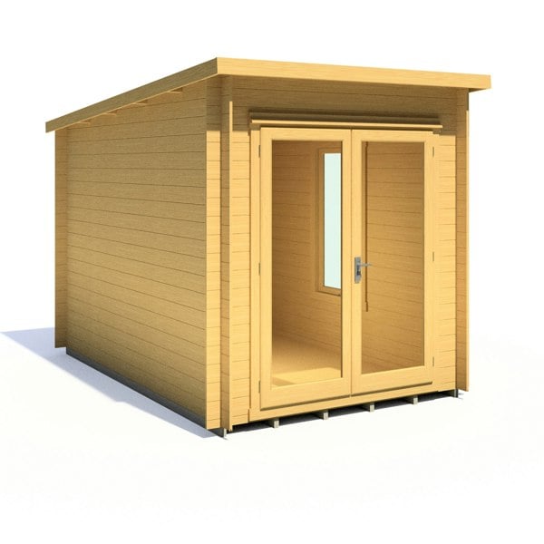 Shire Emneth 10Gx7 Pent Log Cabin 19mm interlock  Cladding - Best Shed